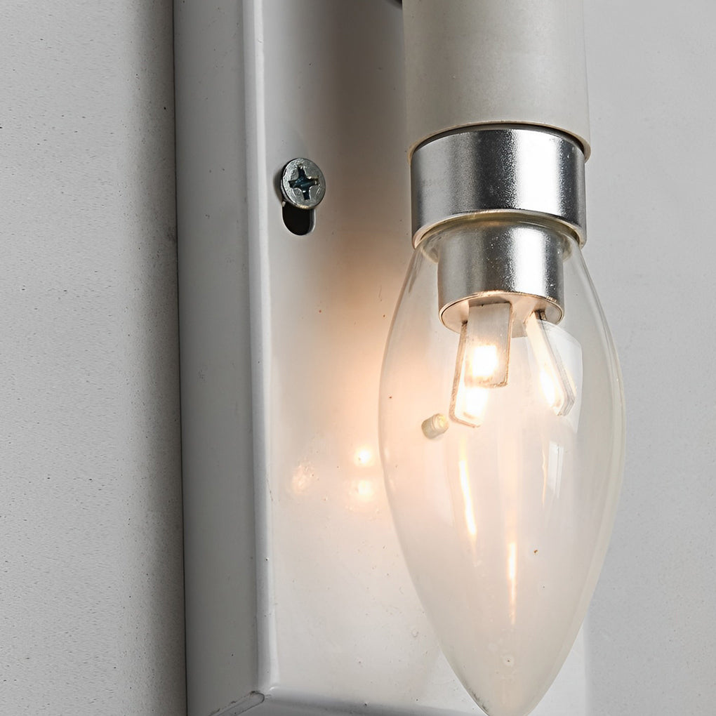 Modern Nordic Rectangular Gypsum Wall Sconce with Up and Down Glass Lighting
