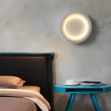 Modern Nordic Resin Moon LED Wall Sconce Round Decorative Light Fixture for Living Room