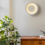 Modern Nordic Resin Moon LED Wall Sconce Round Decorative Light Fixture for Living Room