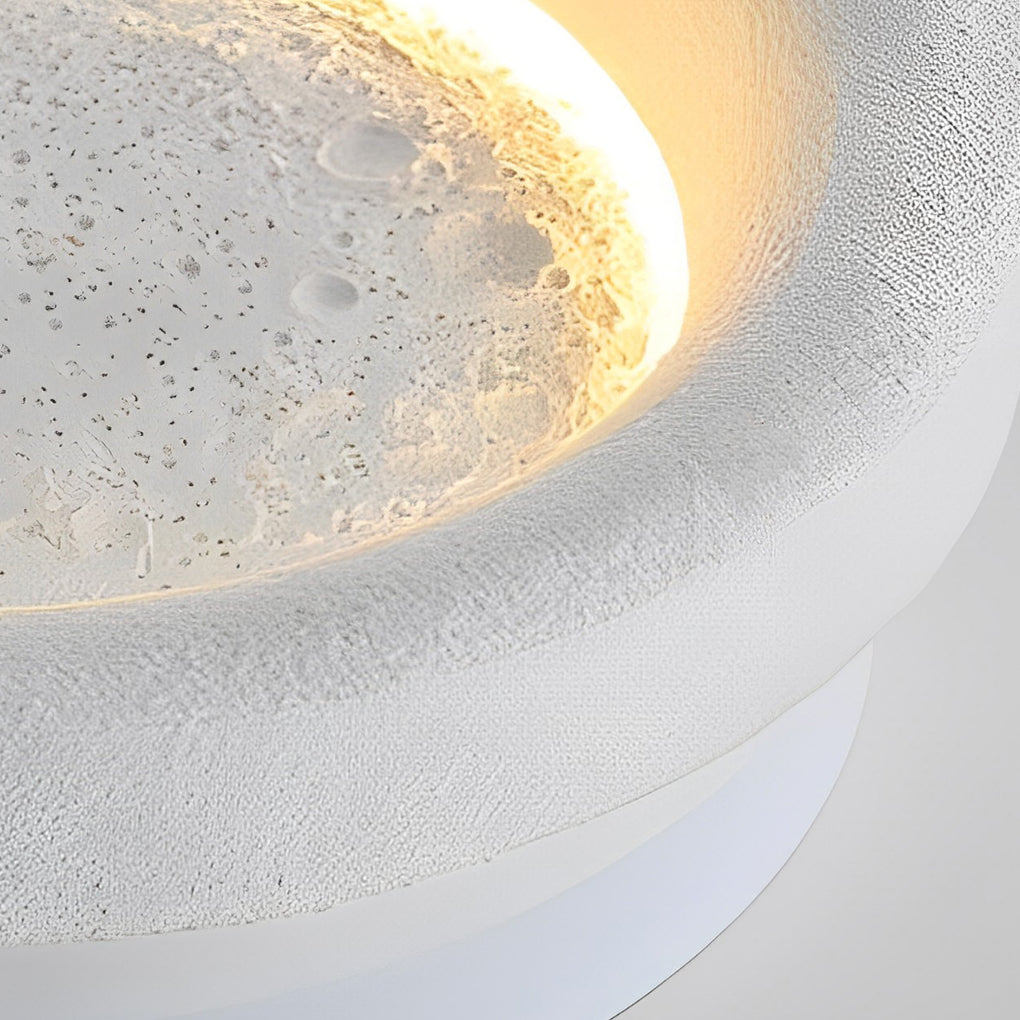 Modern Nordic Resin Moon LED Wall Sconce Round Decorative Light Fixture for Living Room