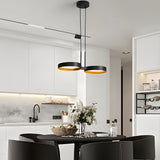 Modern Nordic Ring LED Chandelier for Living Room Multi Light Iron and Acrylic Pendant Lamp
