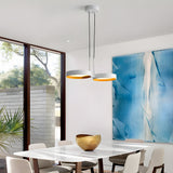 Modern Nordic Ring LED Chandelier for Living Room Multi Light Iron and Acrylic Pendant Lamp