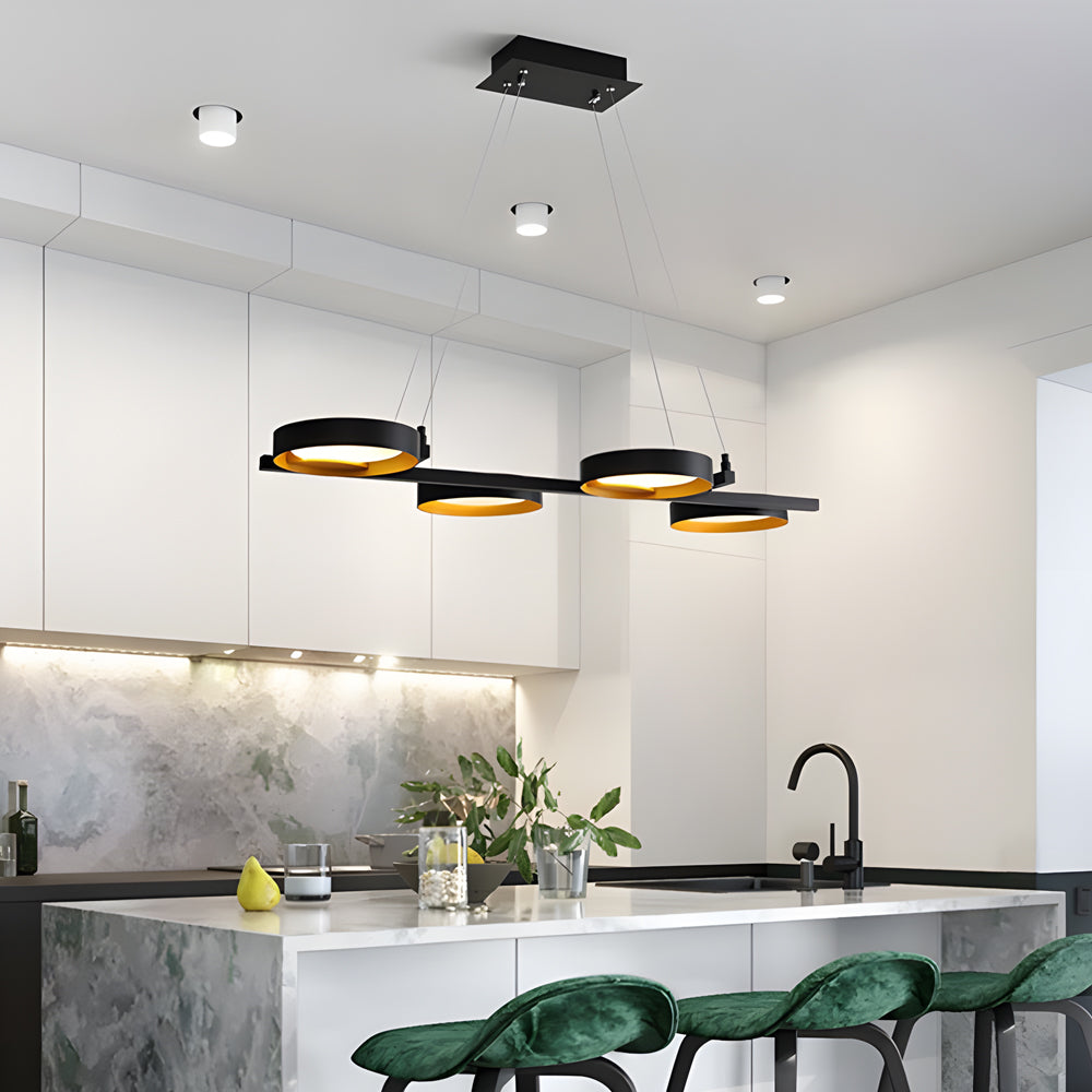 Modern Nordic Ring LED Chandelier for Living Room Multi Light Iron and Acrylic Pendant Lamp