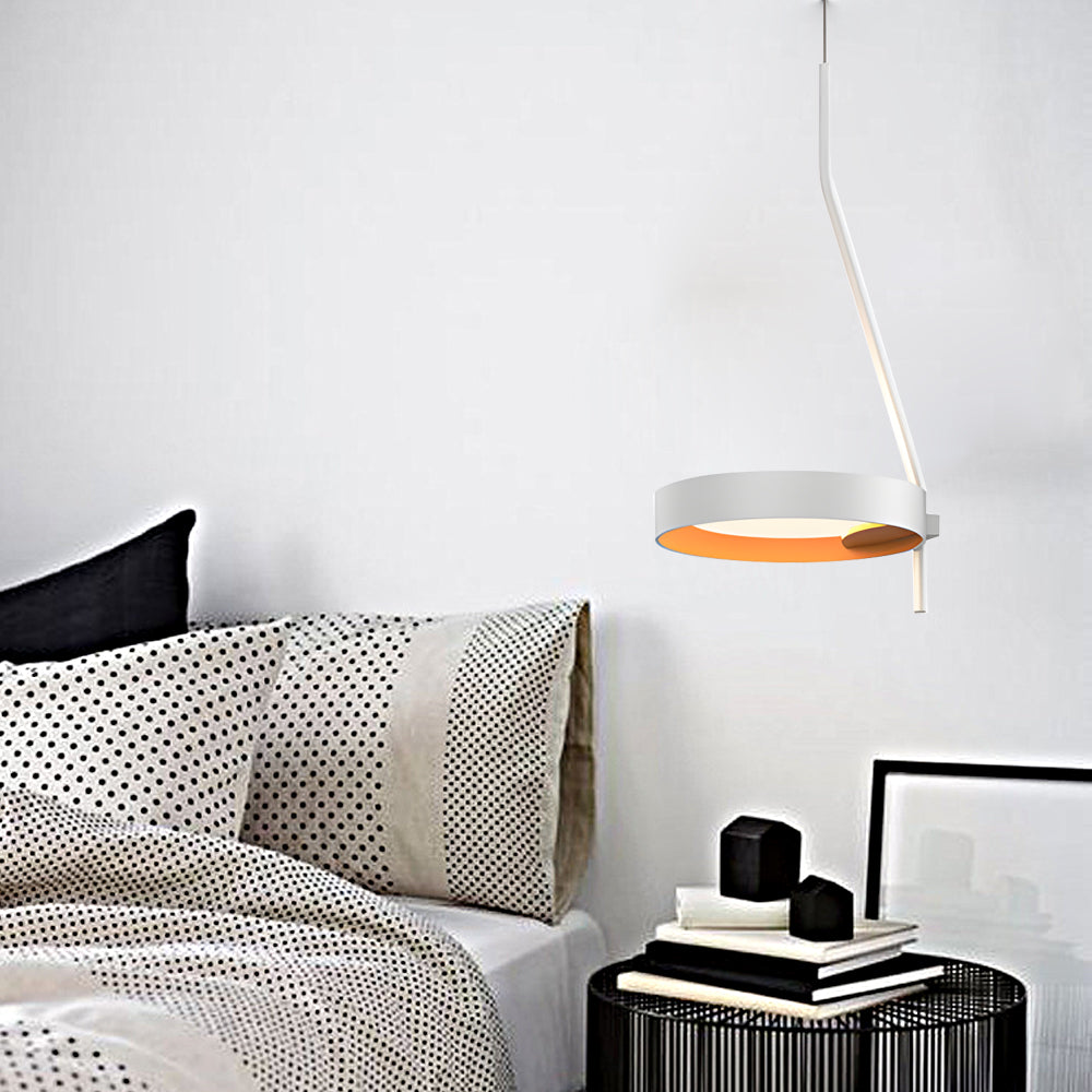 Modern Nordic Ring LED Chandelier for Living Room Multi Light Iron and Acrylic Pendant Lamp