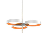Modern Nordic Ring LED Chandelier for Living Room Multi Light Iron and Acrylic Pendant Lamp