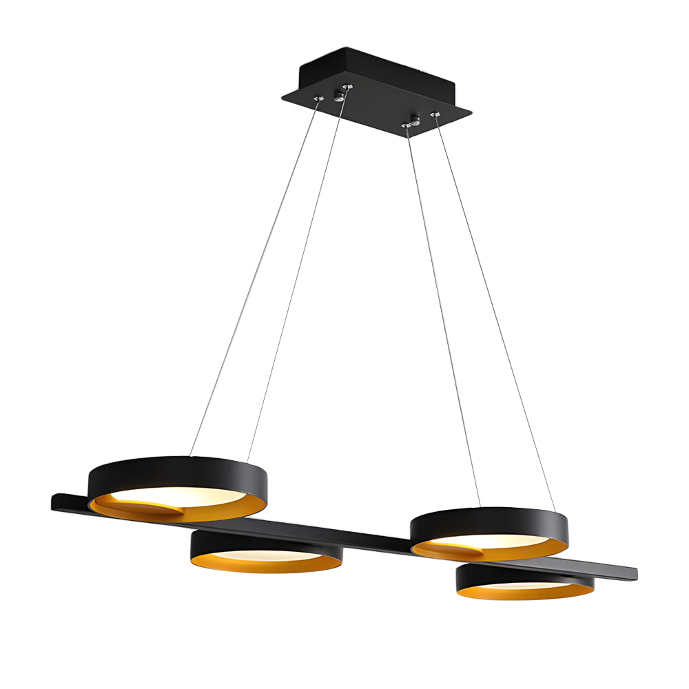 Modern Nordic Ring LED Chandelier for Living Room Multi Light Iron and Acrylic Pendant Lamp