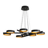 Modern Nordic Ring LED Chandelier for Living Room Multi Light Iron and Acrylic Pendant Lamp