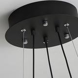 Modern Nordic Ring LED Chandelier for Living Room Multi Light Iron and Acrylic Pendant Lamp
