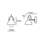 Modern Nordic Rotatable White Glass Shade Wall Sconce Minimalist Bedside Light