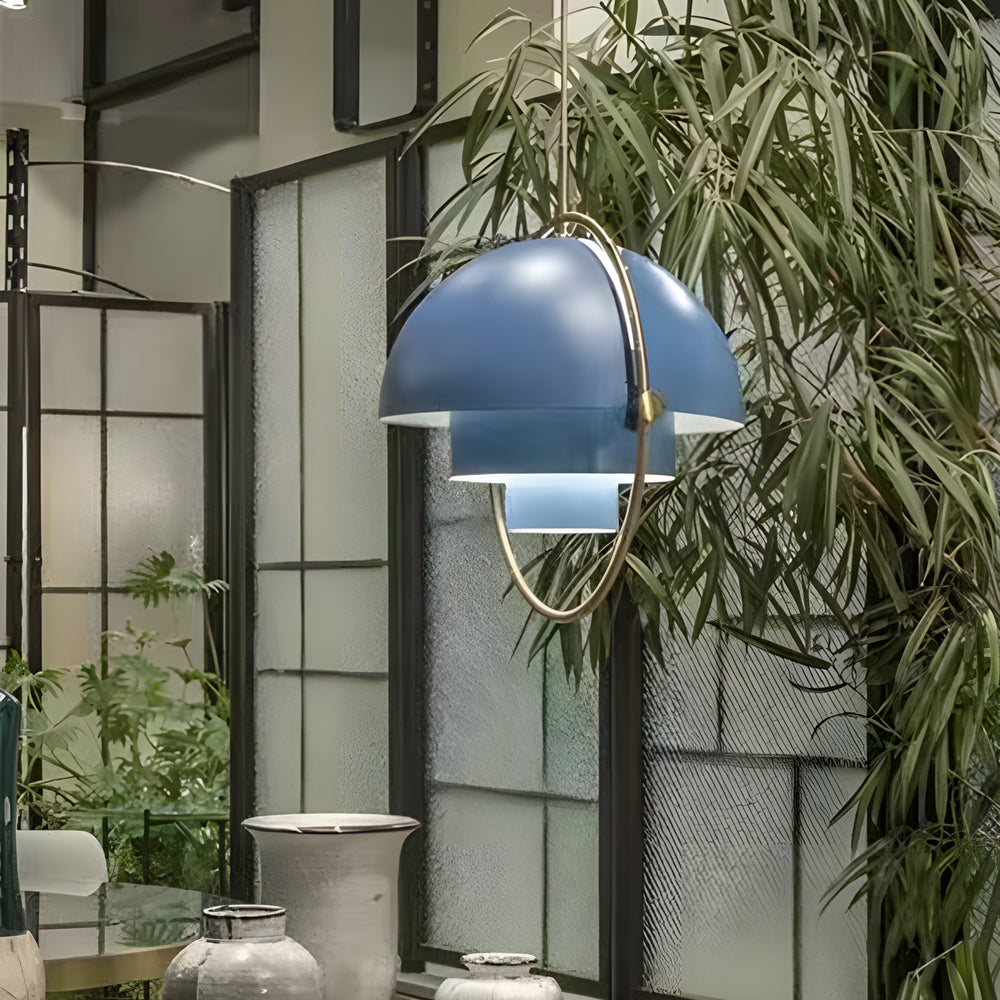 Modern Nordic Rotating Shade Pendant Light Electroplated Iron Chandelier for Dining Room