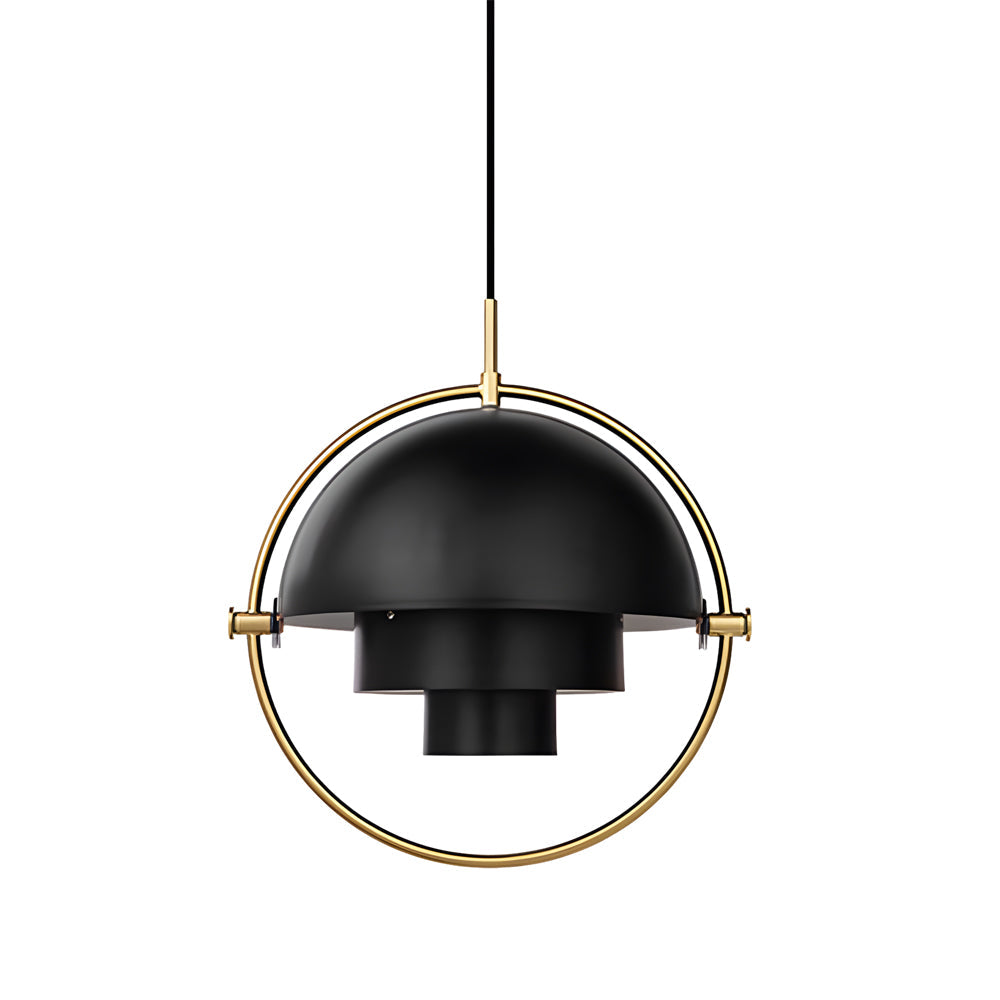 Modern Nordic Rotating Shade Pendant Light Electroplated Iron Chandelier for Dining Room