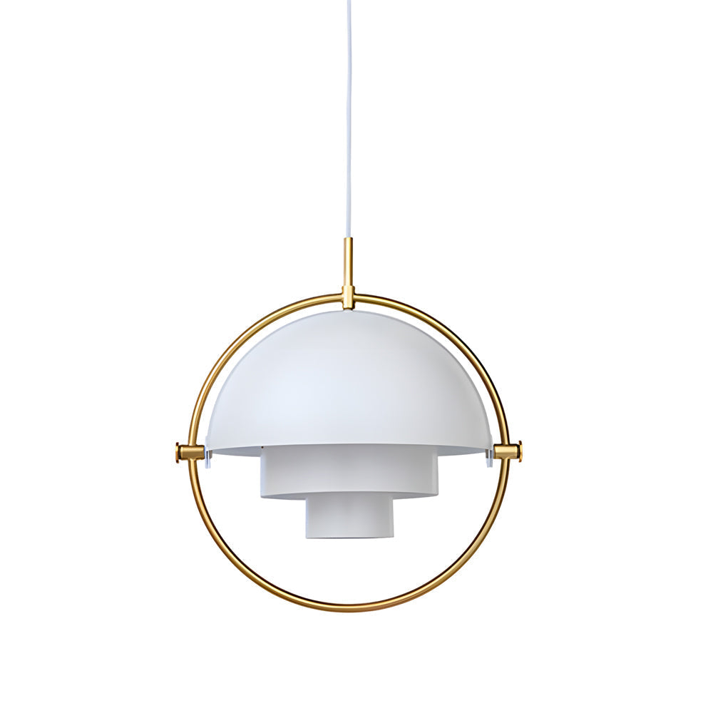 Modern Nordic Rotating Shade Pendant Light Electroplated Iron Chandelier for Dining Room