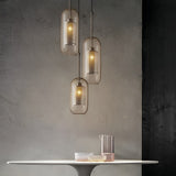 Modern Nordic Round Glass LED Pendant Light for Kitchen Island and Dining Room Decor