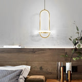 Modern Nordic Round LED Chandelier 3 Step Dimming Pendant Light for Bedside and Living Room