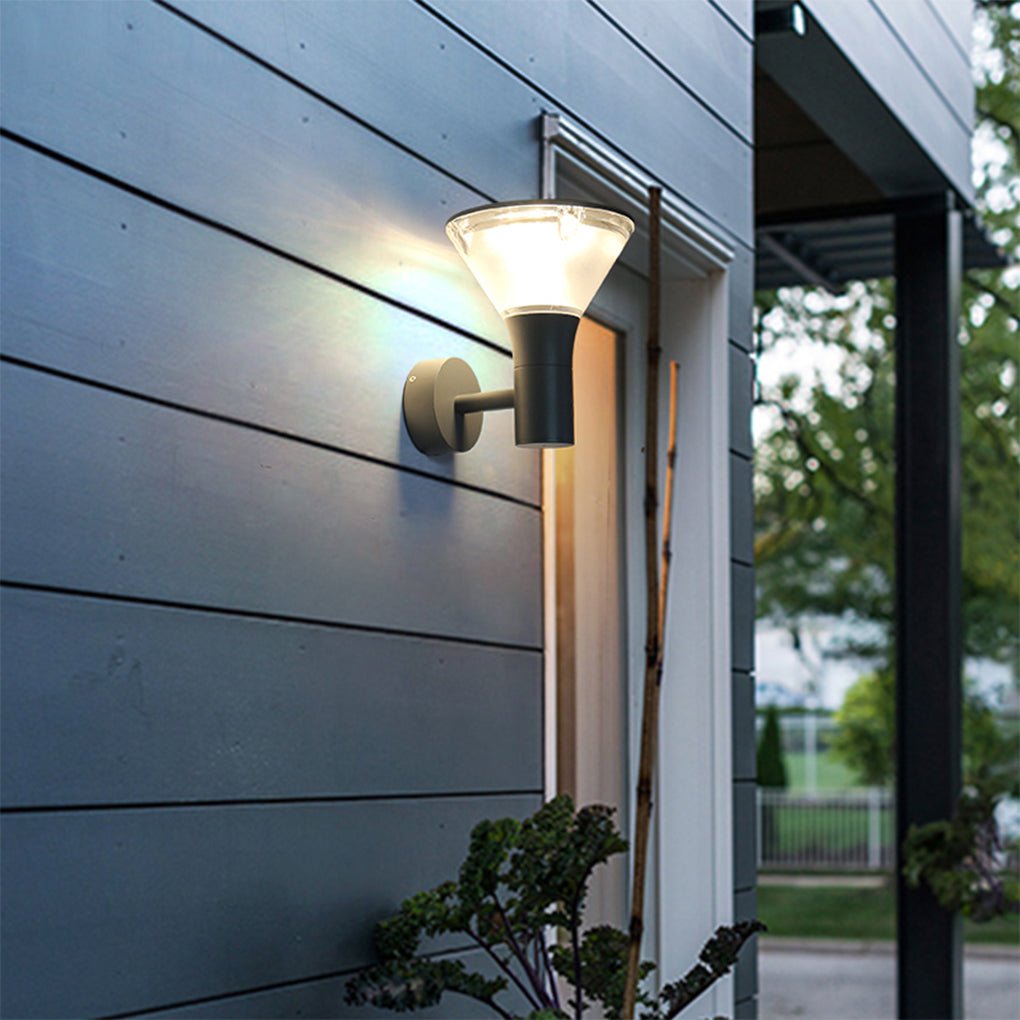 Modern Nordic Round LED Outdoor Wall Sconce and Landscape Path Light Waterproof IP65 Garden Lamp