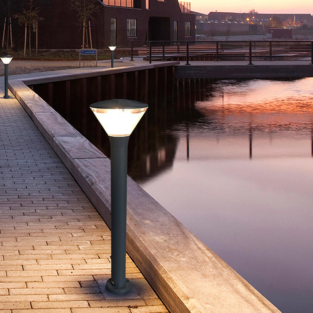 Modern Nordic Round LED Outdoor Wall Sconce and Landscape Path Light Waterproof IP65 Garden Lamp