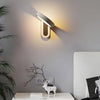 Modern Nordic Round White Adjustable LED Wall Sconce for Bedroom and Living Room Lighting