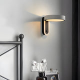 Modern Nordic Round White Adjustable LED Wall Sconce for Bedroom and Living Room Lighting