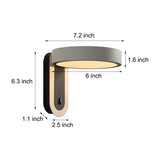 Modern Nordic Round White Adjustable LED Wall Sconce for Bedroom and Living Room Lighting