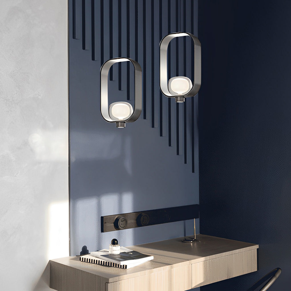 Modern Nordic Rounded Rectangular Glass Pendant Light Electroplated Iron Fixture for Dining and Bedroom