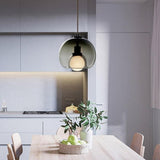 Modern Nordic Semi Globe Glass Pendant Light for Dining Room and Kitchen
