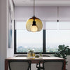 Modern Nordic Semi Globe Glass Pendant Light for Dining Room and Kitchen