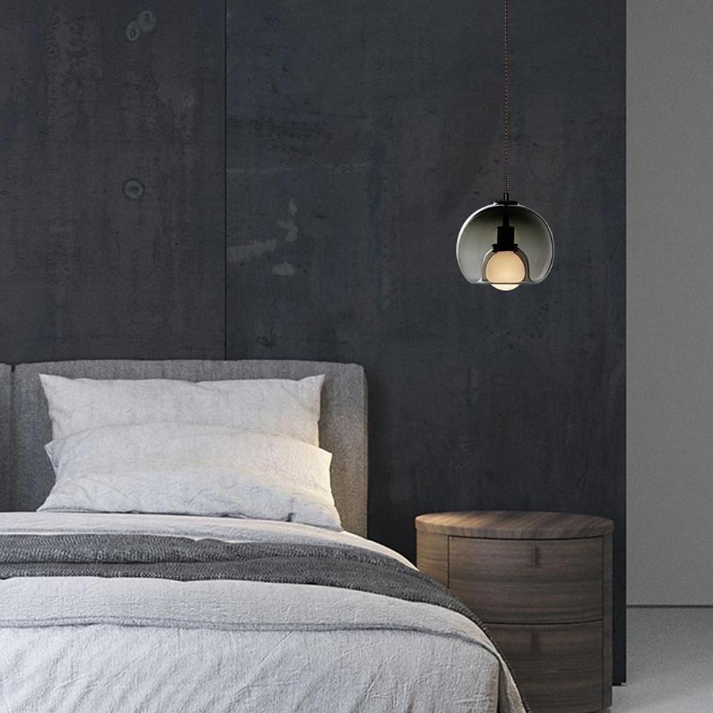 Modern Nordic Semi Globe Glass Pendant Light for Dining Room and Kitchen