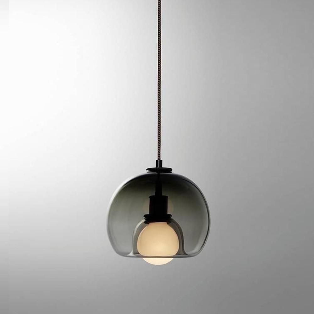 Modern Nordic Semi Globe Glass Pendant Light for Dining Room and Kitchen