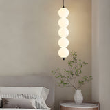 Modern Nordic Spherical Vertical Ball LED Pendant Light for Bedroom and Dining Room