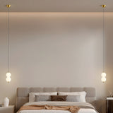 Modern Nordic Spherical Vertical Ball LED Pendant Light for Bedroom and Dining Room
