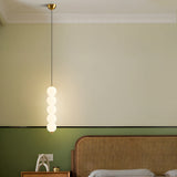 Modern Nordic Spherical Vertical Ball LED Pendant Light for Bedroom and Dining Room