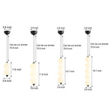 Modern Nordic Spherical Vertical Ball LED Pendant Light for Bedroom and Dining Room
