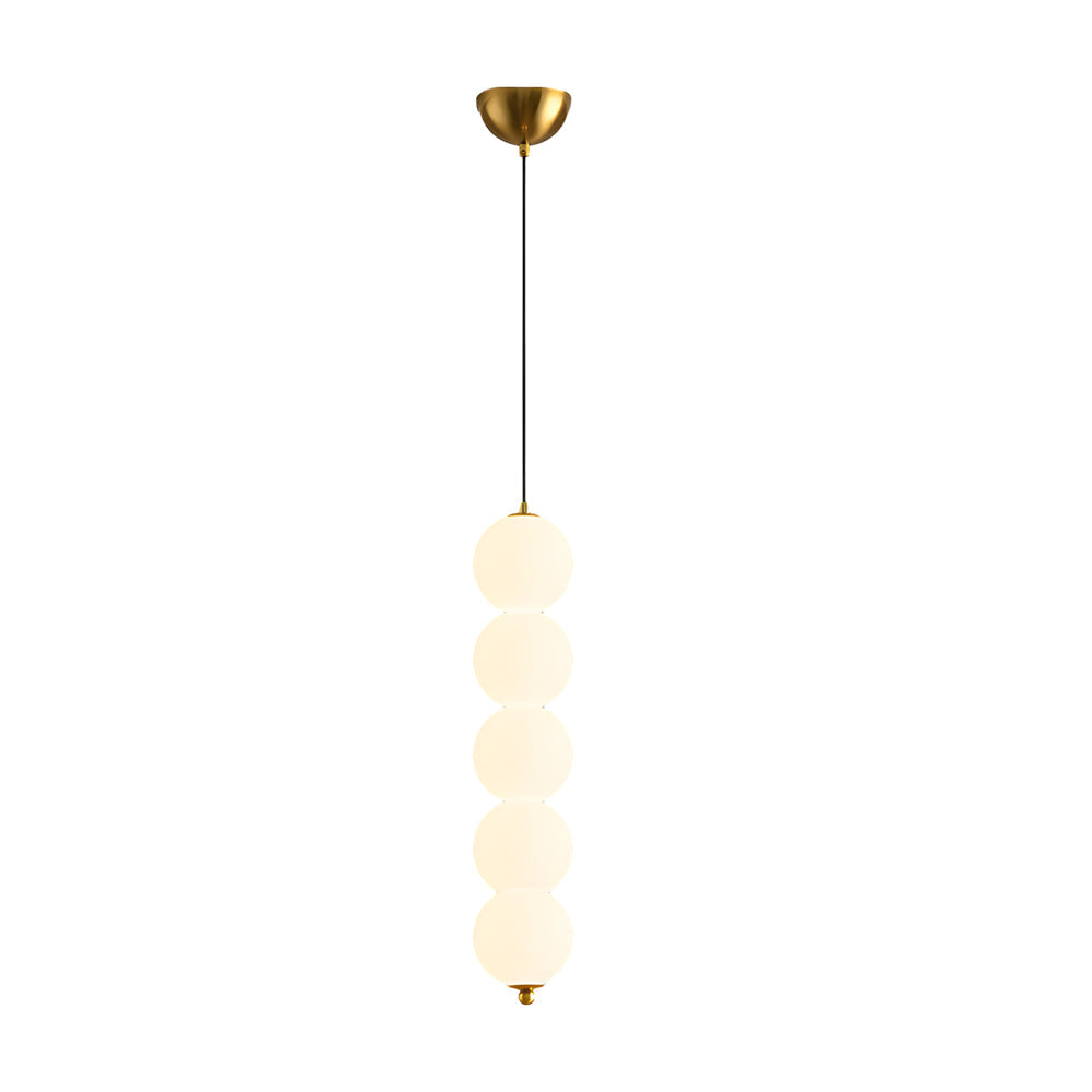 Modern Nordic Spherical Vertical Ball LED Pendant Light for Bedroom and Dining Room