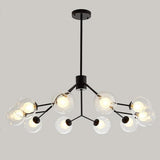 Modern Nordic Sputnik Glass Globe Chandelier 10 Light LED Pendant Ceiling Lamp for Living Room