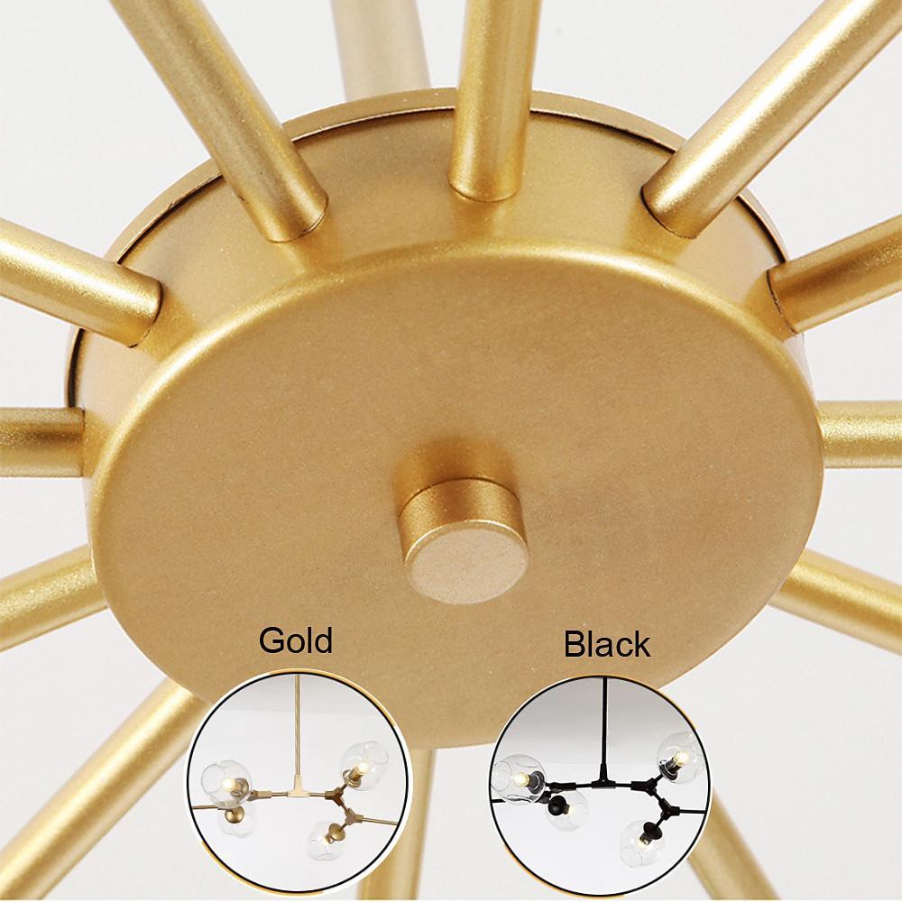 Modern Nordic Sputnik Glass Globe Chandelier LED Hanging Ceiling Light Fixture