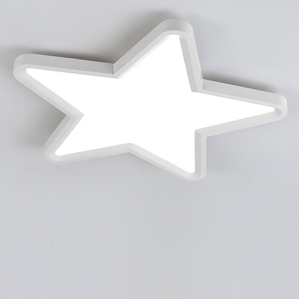 Star Shape LED Flush Mount Ceiling Light Dimmable Nordic Fixture for Nursery and Bedroom