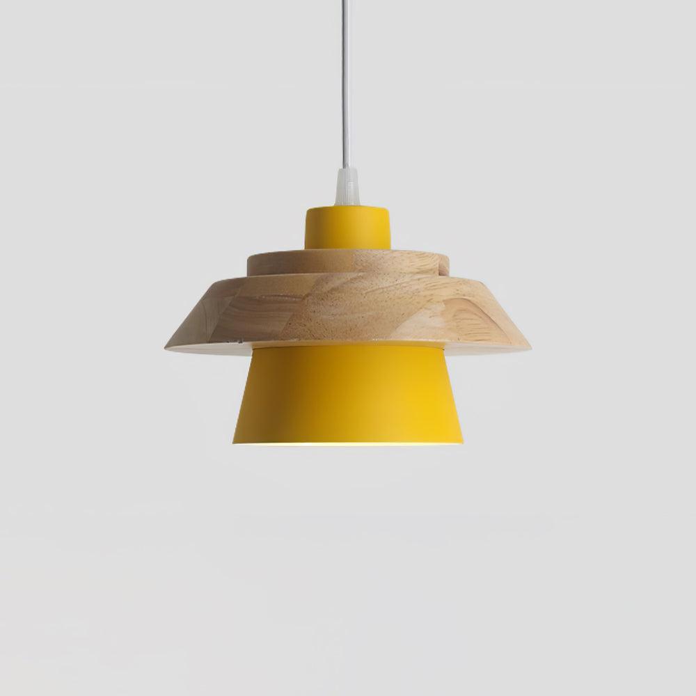Modern Nordic Stone Wood Pendant Light Minimalist Hanging Lamp for Dining Room and Kitchen