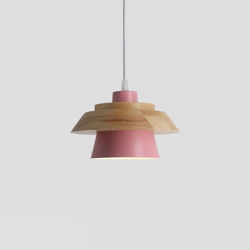 Modern Nordic Stone Wood Pendant Light Minimalist Hanging Lamp for Dining Room and Kitchen