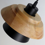 Modern Nordic Stone Wood Pendant Light Minimalist Hanging Lamp for Dining Room and Kitchen