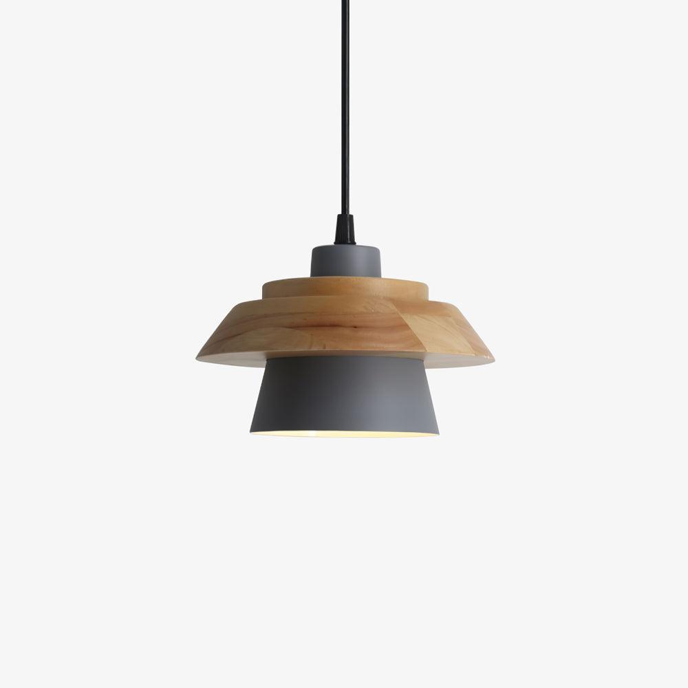 Modern Nordic Stone Wood Pendant Light Minimalist Hanging Lamp for Dining Room and Kitchen
