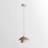 Modern Nordic Stone Wood Pendant Light Minimalist Hanging Lamp for Dining Room and Kitchen