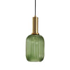 Modern Nordic Striped Glass Lantern Pendant Light Creative LED Hanging Chandelier for Dining Room