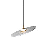 Modern Nordic Terrazzo and Glass Sphere LED Pendant Light with Adjustable Cord