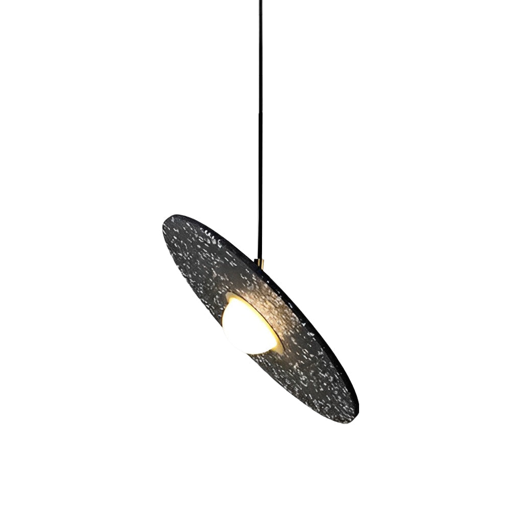 Modern Nordic Terrazzo and Glass Sphere LED Pendant Light with Adjustable Cord