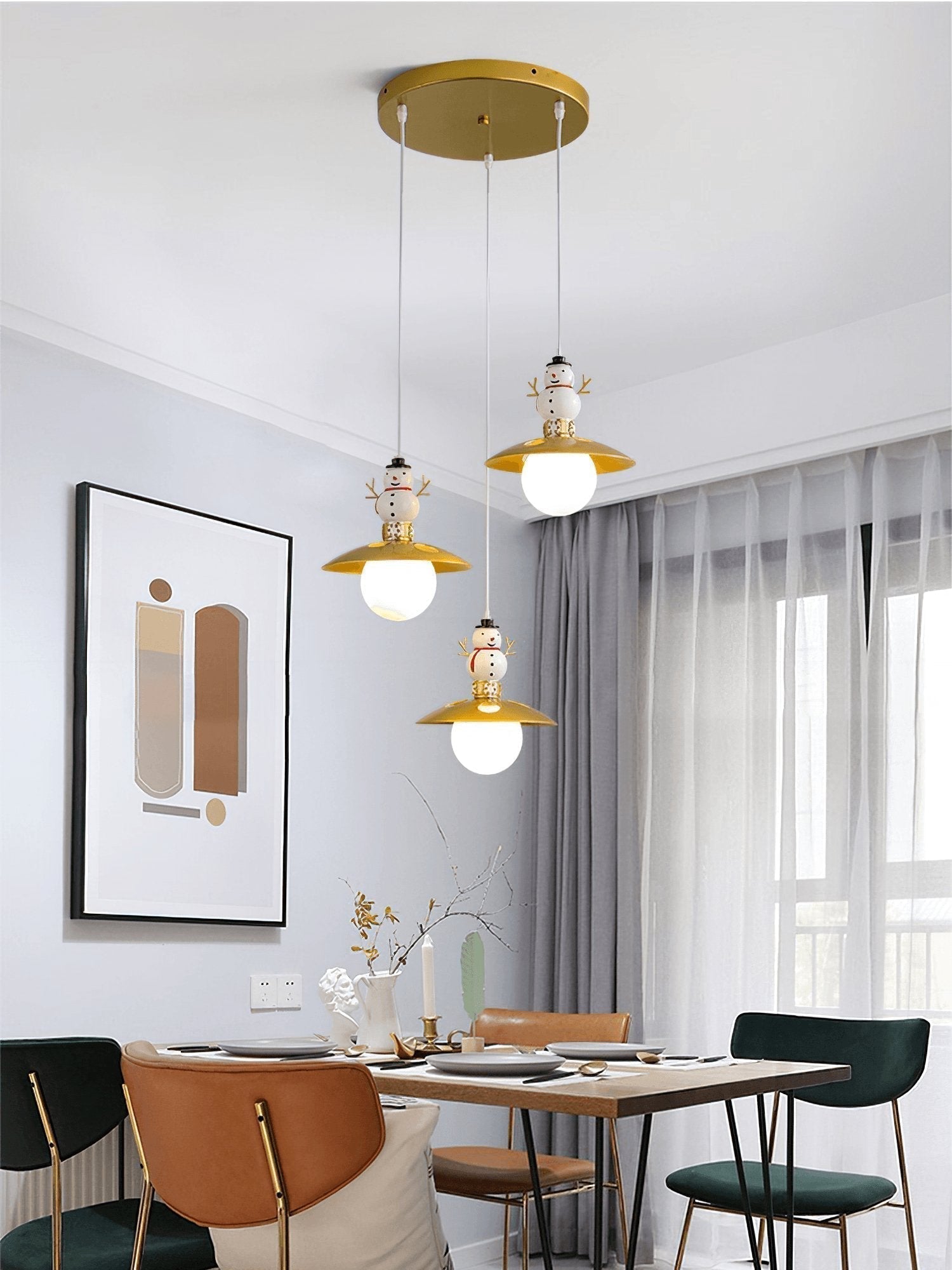 Modern Nordic Toy Figurine Pendant Light for Kids Bedroom and Bedside Decor