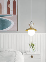 Modern Nordic Toy Figurine Pendant Light for Kids Bedroom and Bedside Decor