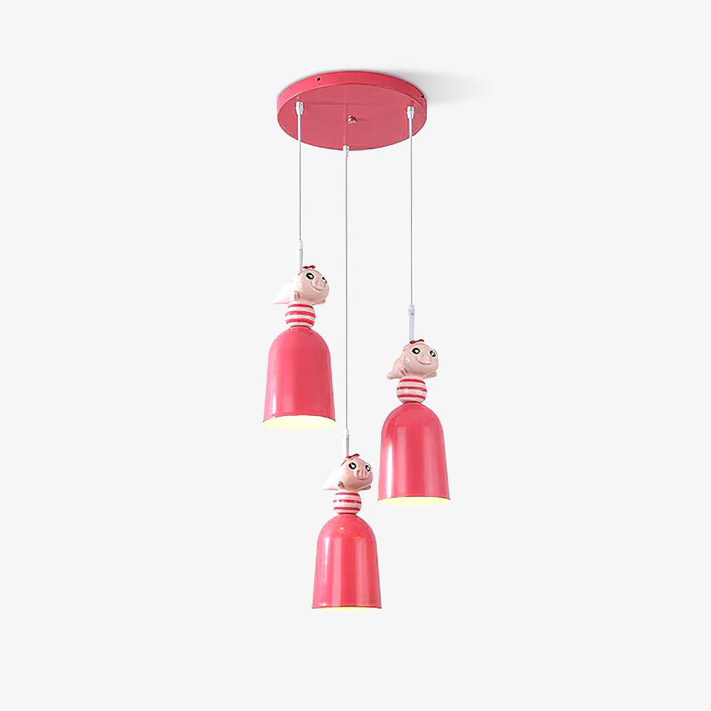 Modern Nordic Toy Figurine Pendant Light for Kids Bedroom and Bedside Decor