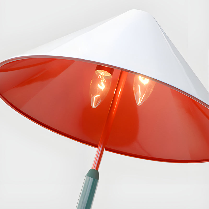 Modern Nordic Triangle Metal Table Lamp with Geometric Shade for Bedroom and Office