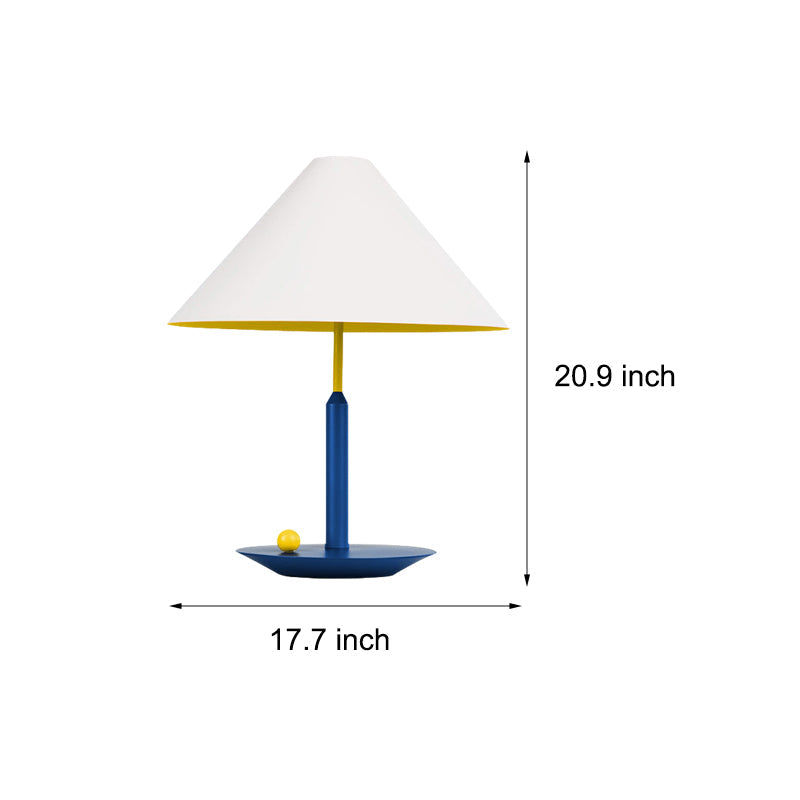 Modern Nordic Triangle Metal Table Lamp with Geometric Shade for Bedroom and Office