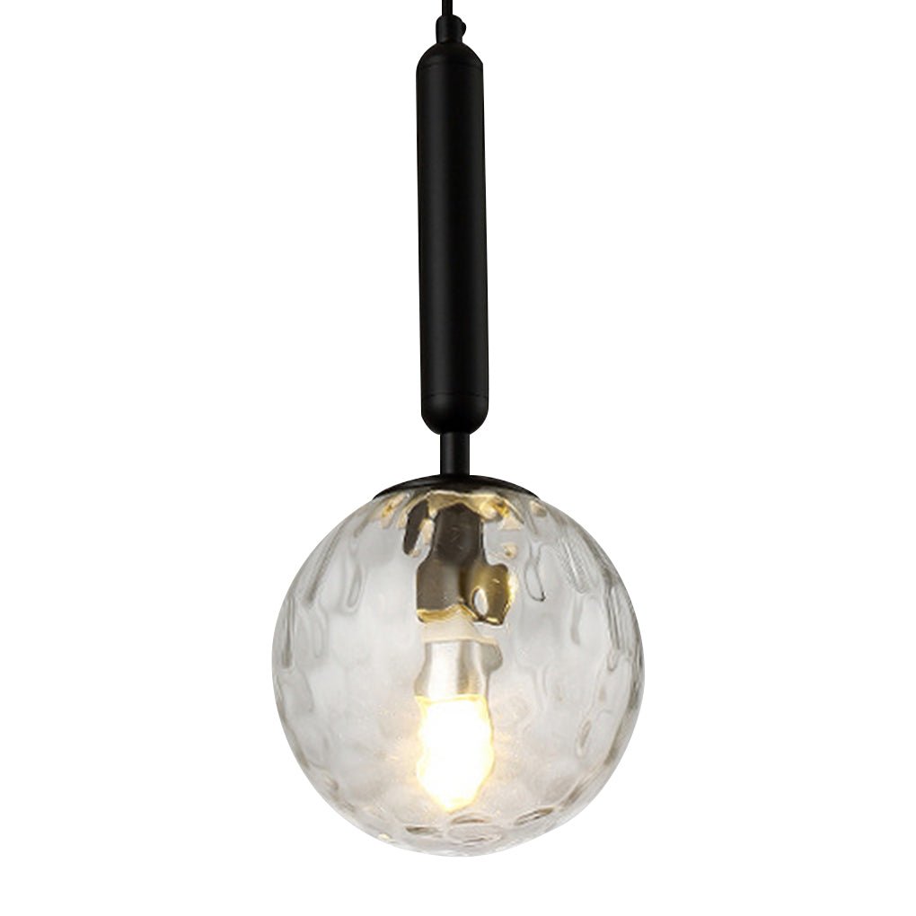 Modern Nordic Water Pattern Glass LED Pendant Light for Bedroom Bedside and Dining Areas